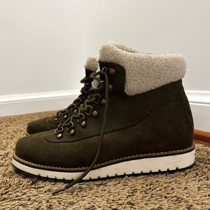 White Mountain Womens Cozy Faux Winter Lace-Up Boots